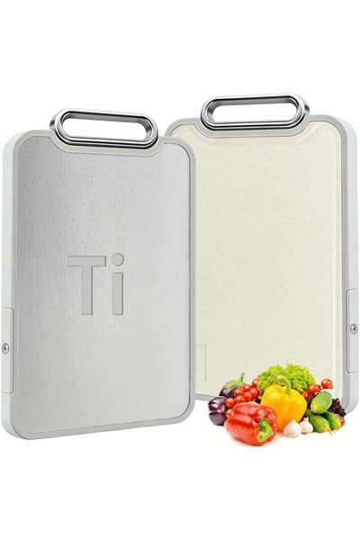 Generic 2-in-1 Titanium Cutting Board, Pure Titanium Double-Sided Food-Grade ...