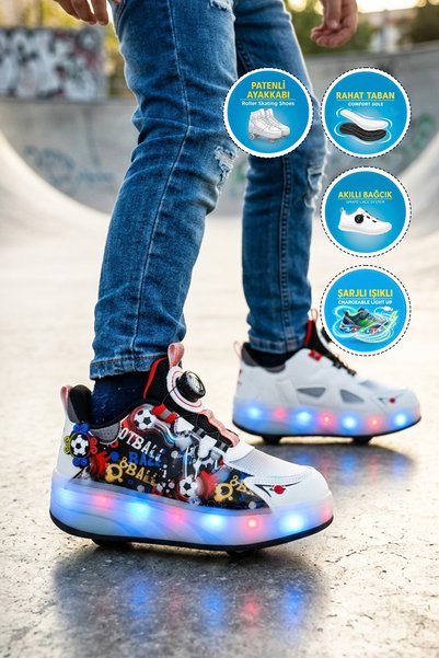 WALKWAY Children's Black-and-White Yung Sneakers