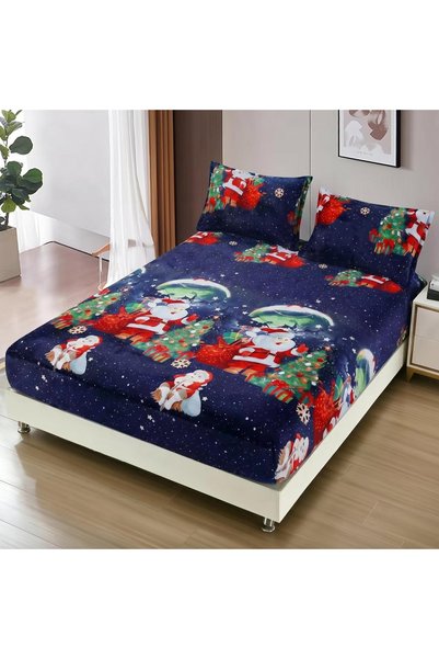 Talis Cearsaf de pat Cocolino cu elastic si 2 fete de perna Merry V18 180x200cm