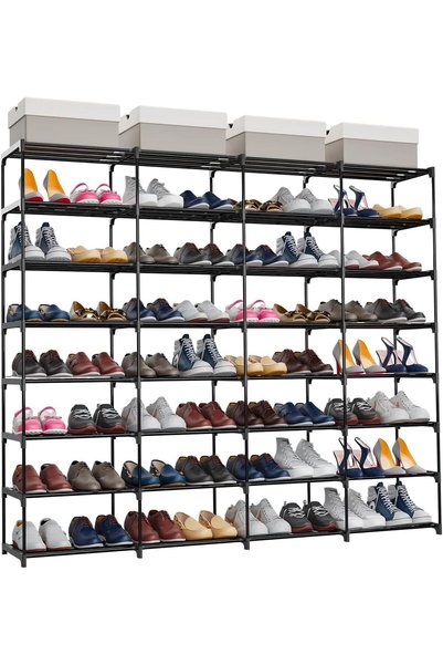 Generic Shoe Rack Tall, Metal Shoe Storage Shelf, Large Capacity Shoes Organi...
