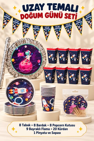 Cadde Süs Space-Themed Birthday Set