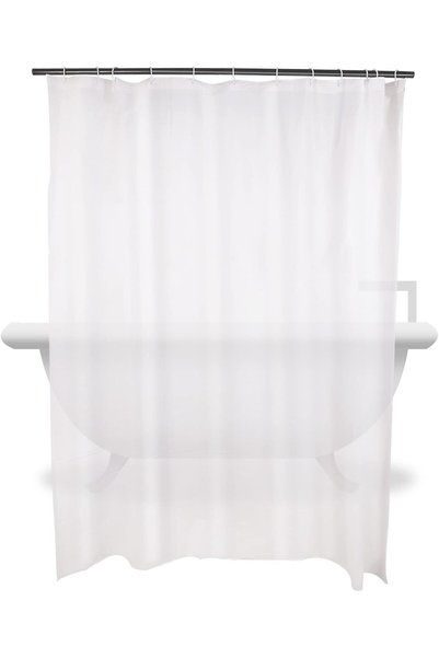 Generic White Bathroom Shower Curtain: 178×182cm Long Fabric Bath Curtains Wa...