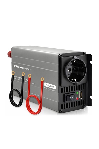 Qoltec Convertor de tensiune MSwave 12V la 230V 500W 1000W