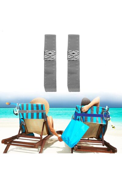 FONIX Set de 2 benzi de fixare pentru prosoape – SecureGrip BeachLine, materi...