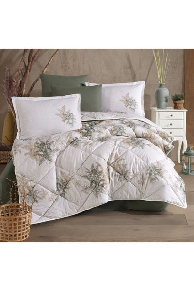 Talis Green Linen and Duvet Set (100% Cotton )