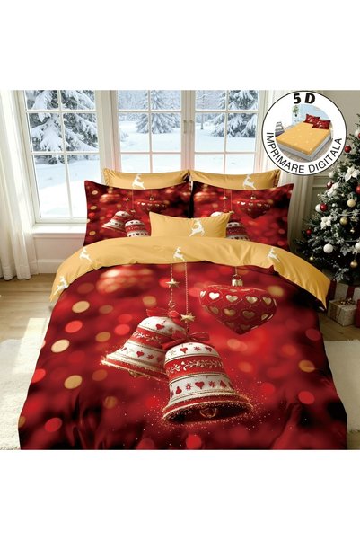 Talis Santa Claus Bedding with Stretchy 180x200 Frosty V60 6 Pieces (Fine)