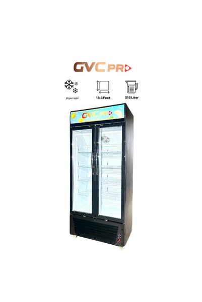 GVC PRO ثلاجة عرض جي في سي برو 518 لتر أسود - GVSW-680-1