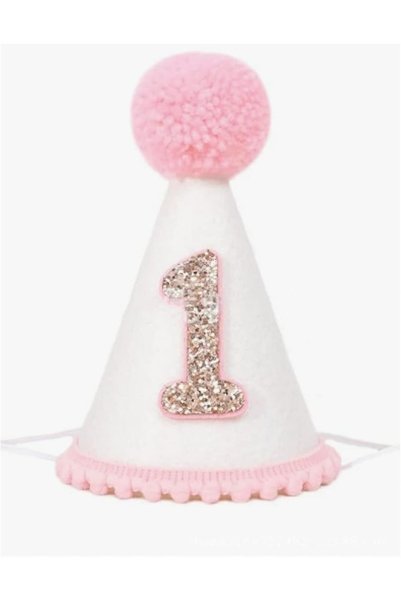 Generic First Birthday Hat for Baby Girls, Pink Boho 1st Birthday Party Set, ...