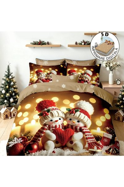 Talis Santa Claus Bedding with Stretchy 180x200 Frosty V73 6 Pieces (Fine)