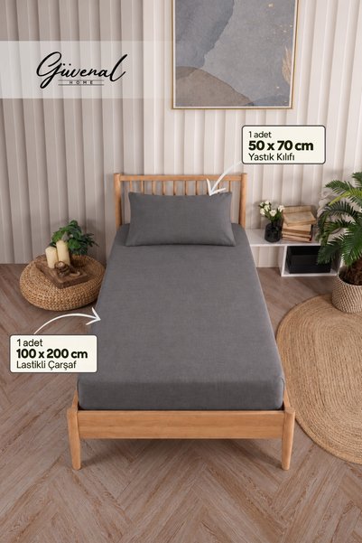 Güvenal Vita | Set de cearșafuri cu elastic pentru o persoană, din 100% bumba...