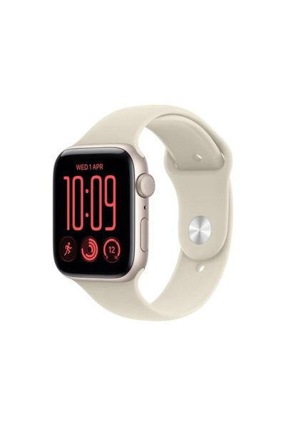 Apple Smartwatch Watch SE 3 GPS 40mm Carcasă din aluminiu în Starlight, Curea...