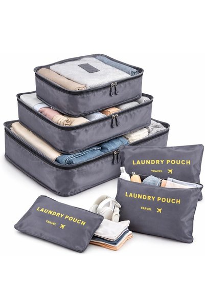 Generic 6Pcs Set Travel Luggage Organizer Packing Cubes Set Storage Bag Water...