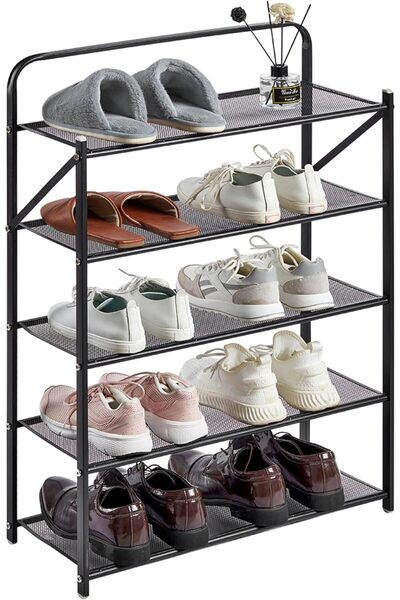 Generic Folding Shoe Rack -5 Layers- Lightweight Iron Construction Tiered Org...