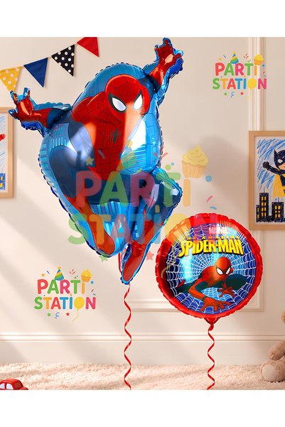 Parti Station Spider-Man Balloon Set (2-Piece) Spider-Man Birthday Set