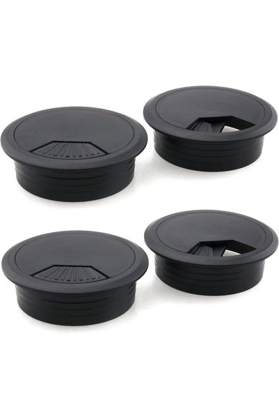 Generic Cable Wire Grommet, 4 PCS Black 60mm, Cable Management Desk Grommet f...