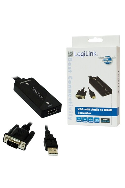 LogiLink Convertor VGA cu Audio la HDMI