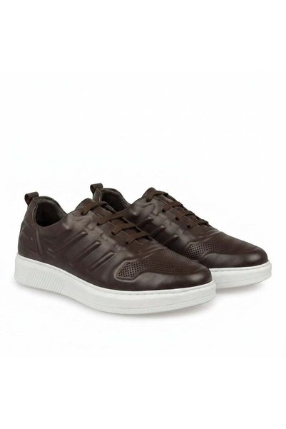 PaulStyle Adidasi barbati din piele naturală, M-097, maro
