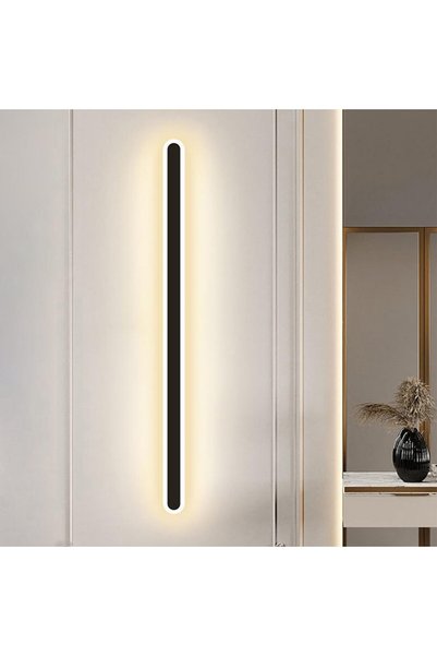 Generic (Color: BLACK, warm light 3000K, size: 60x6CM) Modern long strip wall...
