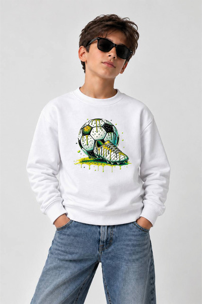 YUNAYT Printed Crew-Neck Sweatshirt for Boys