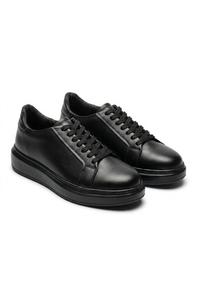 PaulStyle Adidasi barbati din piele naturală, M-112, negru