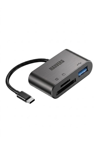 Bionic 3-in-1 Card Reader & OTG Adapter | Type-C Multi-Functional Hub with SD...