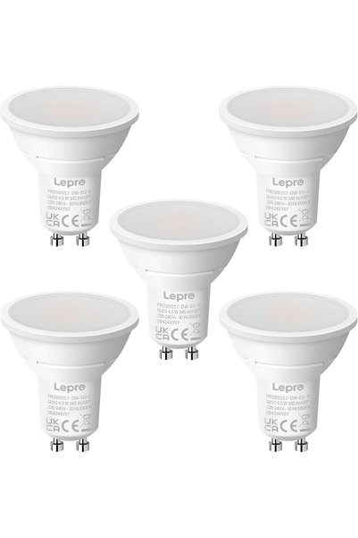 Generic مصابيح LED GU10، أبيض بارد 5000 كلفن، 4 واط 345 لومن، مصابيح موفرة لل...