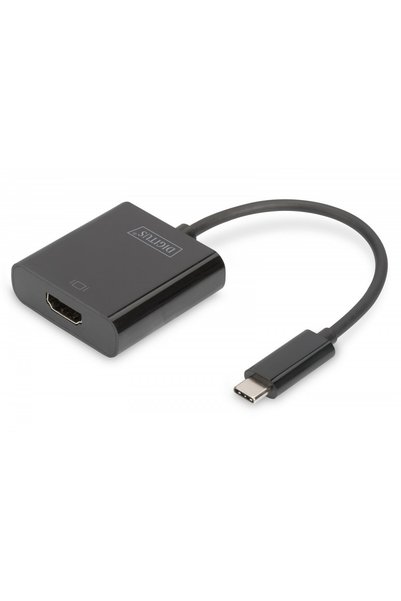 Digitus Adaptor grafic, HDMI 4K 30Hz UHD la USB 3.1 Type C, cu audio, negru, ...