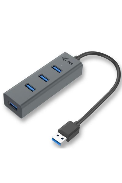 iTec HUB USB 3.0 metalic pasiv cu 4 porturi, 4 porturi USB 3.0