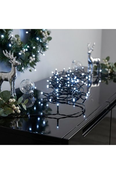 Ornament24 Instalatie de Craciun liniara cu 240 LED, 15 metri, alb rece, de i...