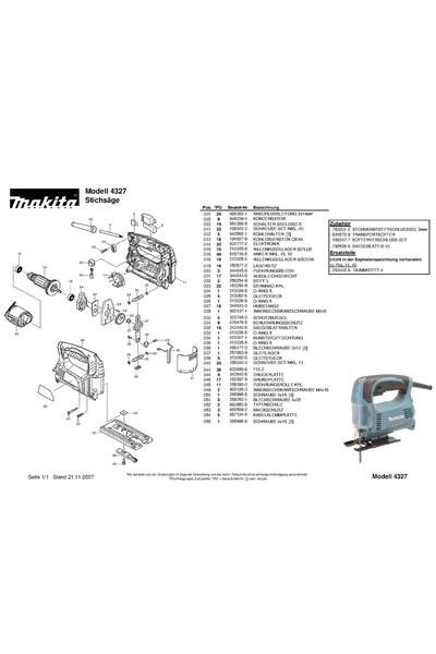 Makita 153254-9-7532 ترس سبير كامل قطعة غيار أصلية 4327