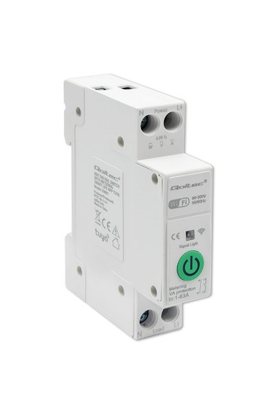 Qoltec Releu WiFi pe șină DIN cu contor de energie electrică 63A
