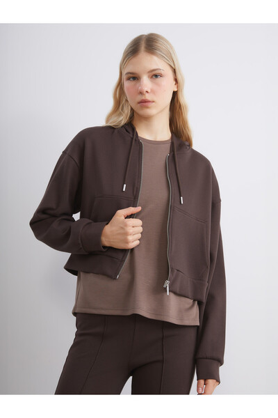 LC Waikiki Nevavm Farkıyla Xside Brown Interlock Plain Standard & Regular Wom...