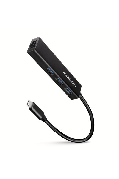 Axagon Placă de rețea HMC-GL3A 3x USB-A + GLAN, hub USB 3.2 Gen 1, metal, cab...