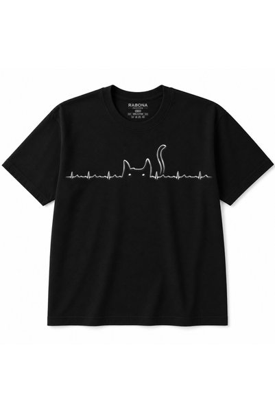 Rabona Fashion Cat Heartbeat – Μπλούζα με ριγέ μοτίβο μινιμαλιστικής σιλουέτα...
