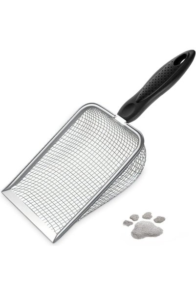 Generic Stainless Steel Cat Litter Scoop, Sturdy 5mm Mesh Litter Shovel for C...