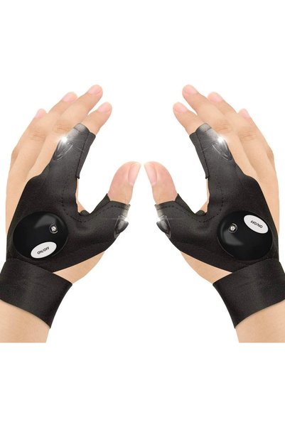 ELECDON LED Flashlight Gloves Gifts for Men, Handsfree Lights for Fishing Cam...