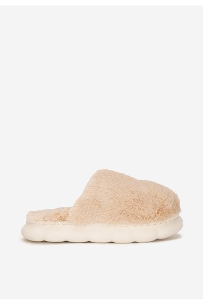 B T Shoes Papuci de casa pufosi Raelin bej