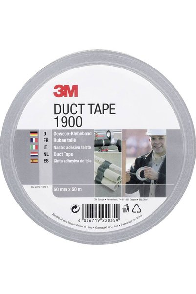 3M 1900SI50 Bandă textilă argintie (L x l) 50 m x 50 mm 1 buc. 1900SI50