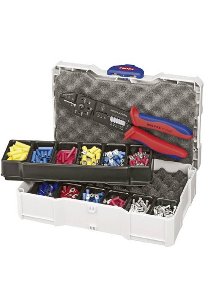Knipex 97 90 25 Set de clești de sertizat 301 piese, papuci izolați pentru ca...