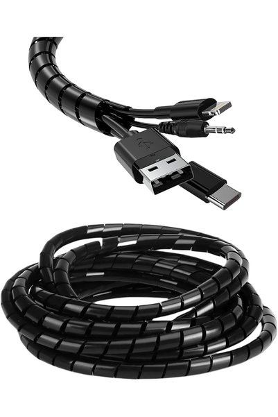 Generic Spiral Cable Wrap 2-Pack (20ft & 13ft), Flexible Cable Protector Cord...
