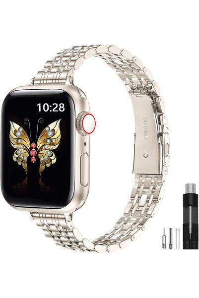 Generic Slim Metal Bands Compatible with Apple Watch Band Ultra3/2/1 Series 1...