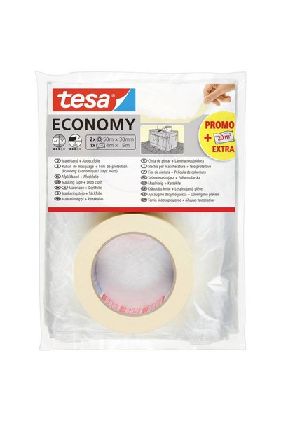 Tesa Economie 55421-00000-05 Bandă de mascare albă 1 set 55421-00000-05
