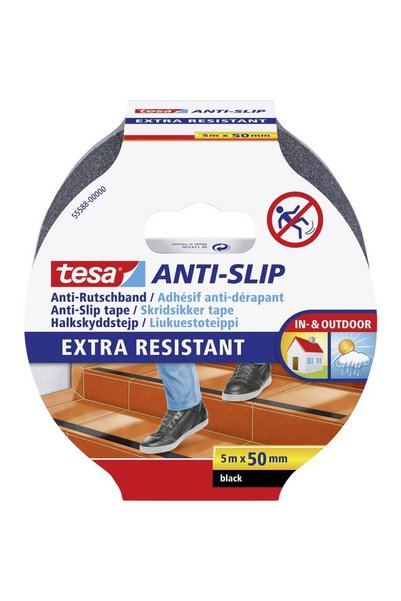 Tesa EXTRA REZISTENT 55588-00000-11 Bandă antiderapantă Neagră (L x l) 55588-...