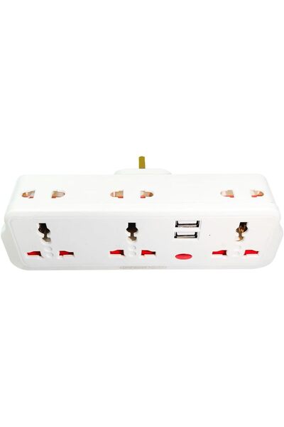 UNIPOWER Multi Plug Extension Socket with 4 way USB C type, Extender Wall Socket