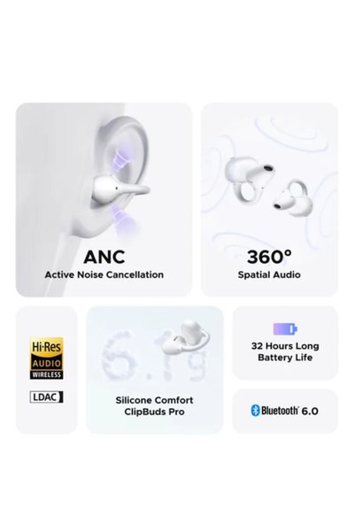 Generic Brand سماعة أذن يوجرين ClipBuds Pro مع خاصية الغاء الضوضاء الهجين