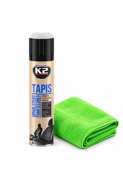 K2 Tapis 600 ml σετ αφρού καθαρισμού ταπετσαρίας αυτοκινήτου με βούρτσα + παν...