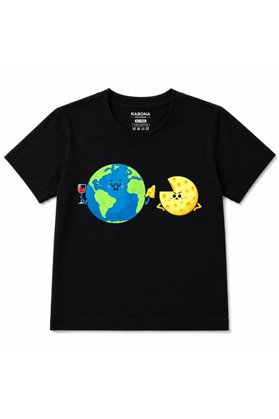 Rabona Fashion Earth & Moon – "The Jealous Moon and Earth" Cartoon-Themed Kid...