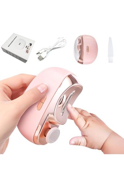Emeralune مقص أظافر كهربائي للأطفال، جهاز متعدد الاستخدامات 2 في 1، مقص أظافر...