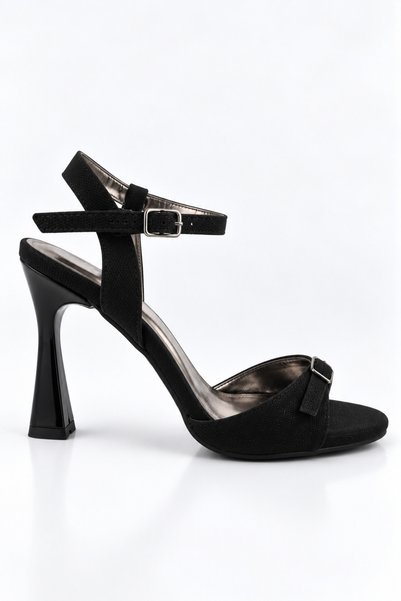 moon glow Pantofi eleganți de seară pentru femei, negri, cu toc înalt de 12 c...