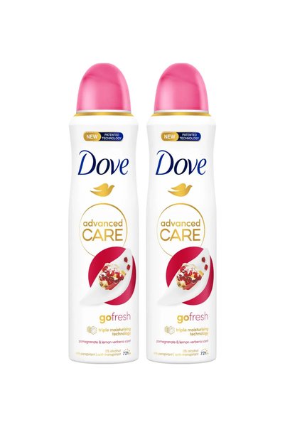 Dove 2x PACK Deodorant spray Advanced Care Go Fresh Pomegranate & Lemon Verbe...